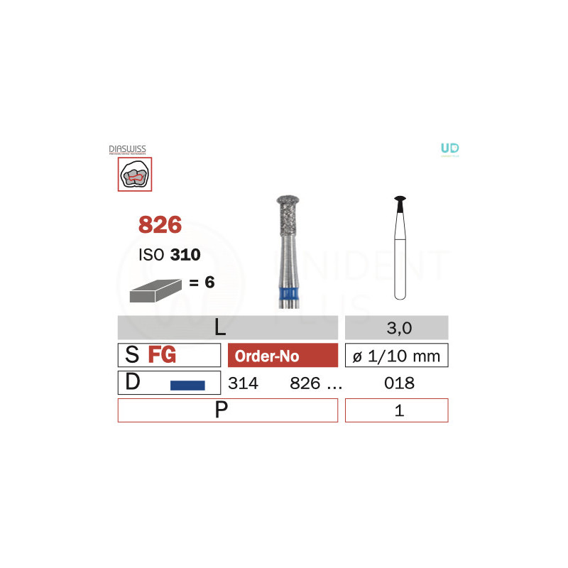 Freza diamantata 826