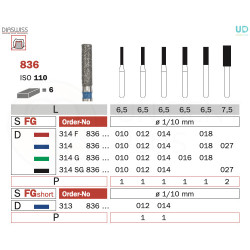 Freza diamantata 836