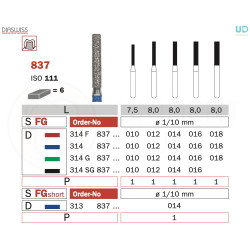 Freza diamantata 837