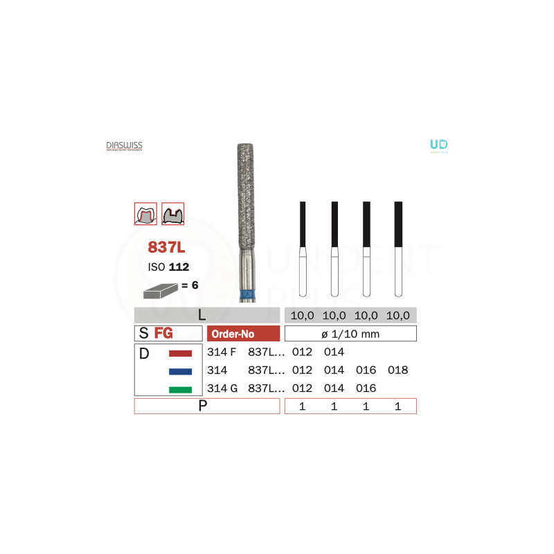 Freza diamantata 837L