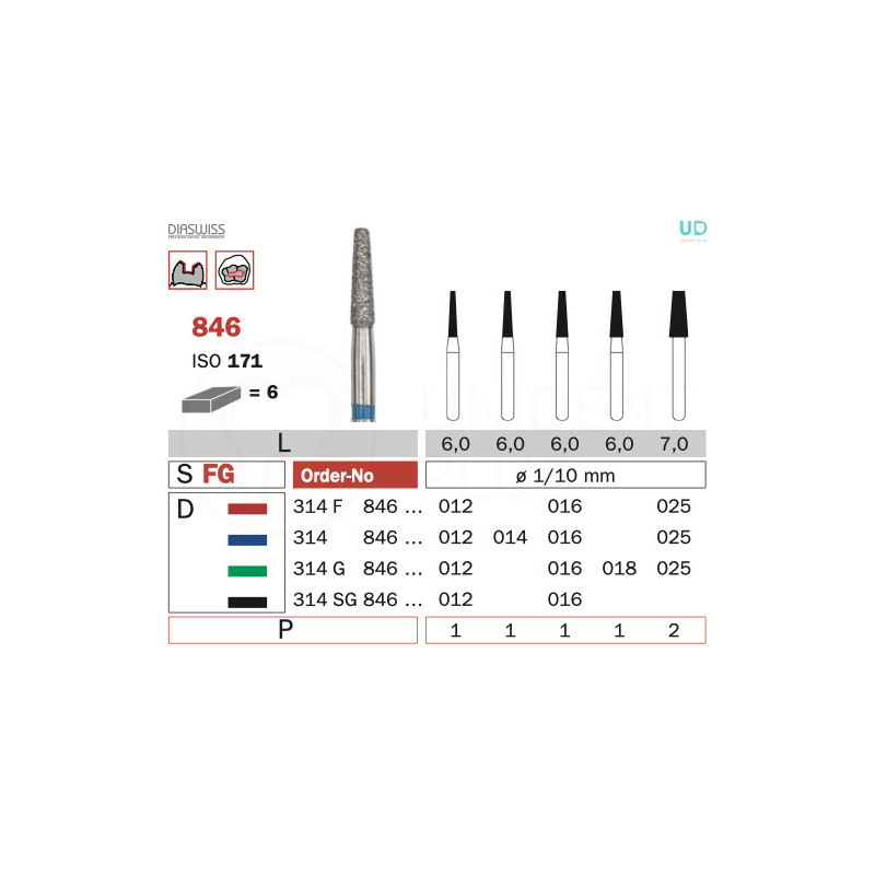 Freza diamantata 846