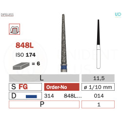 Freza diamantata 848L