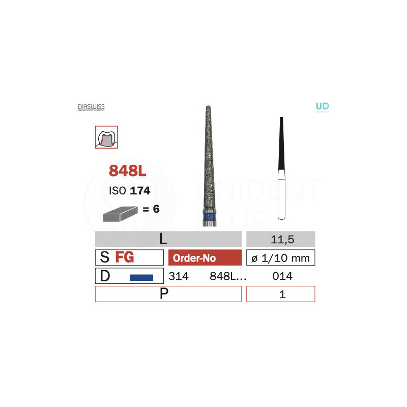 Freza diamantata 848L