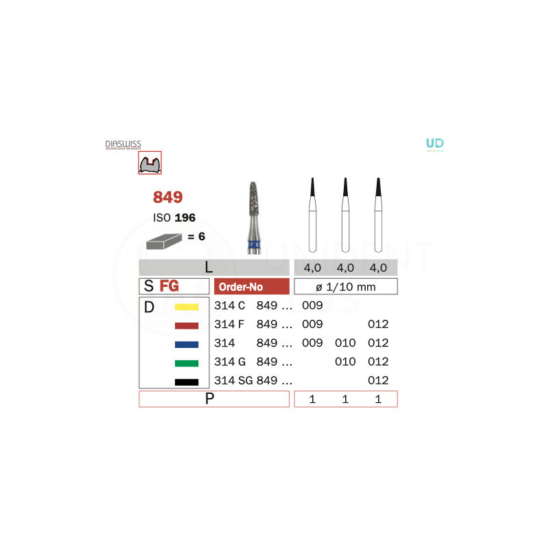 Freza diamantata 849