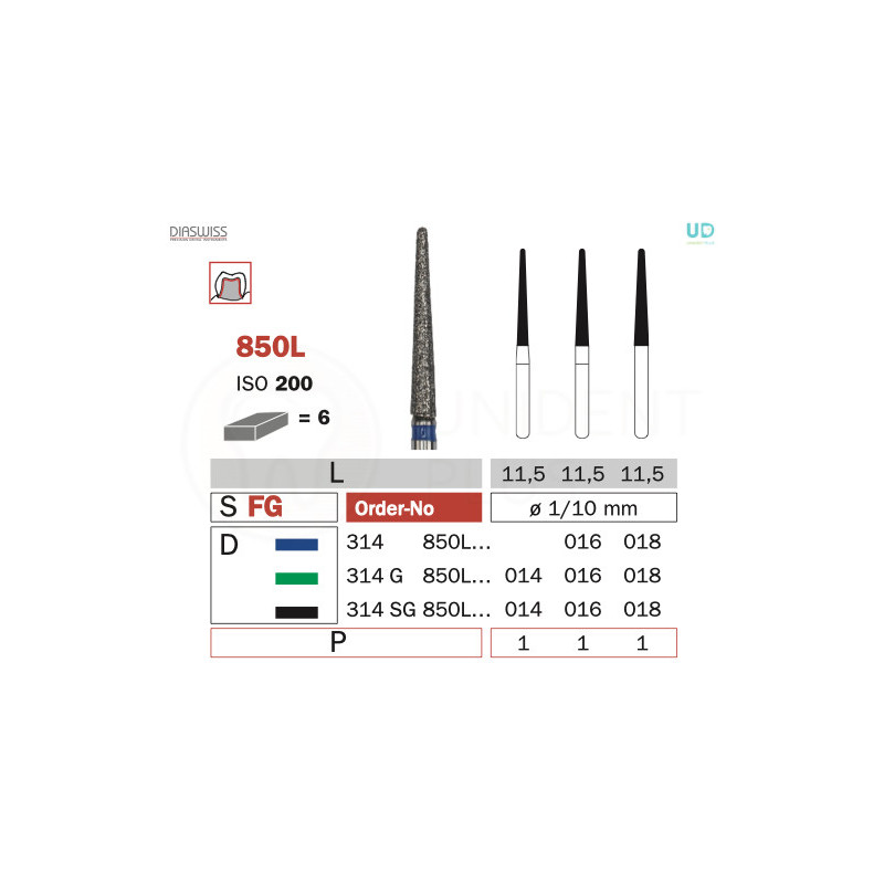 Freza diamantata 850L