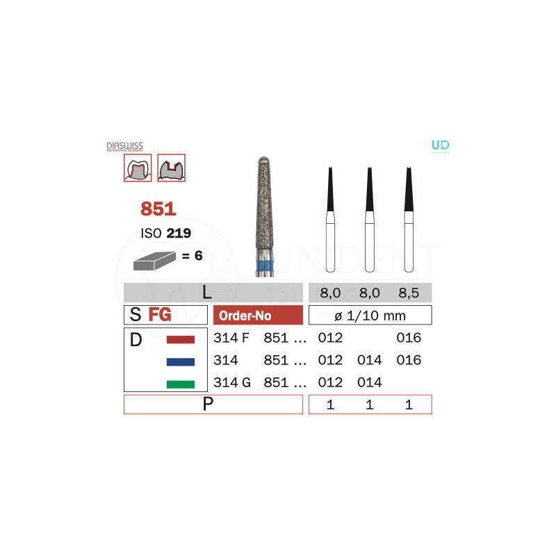 Freza diamantata 851