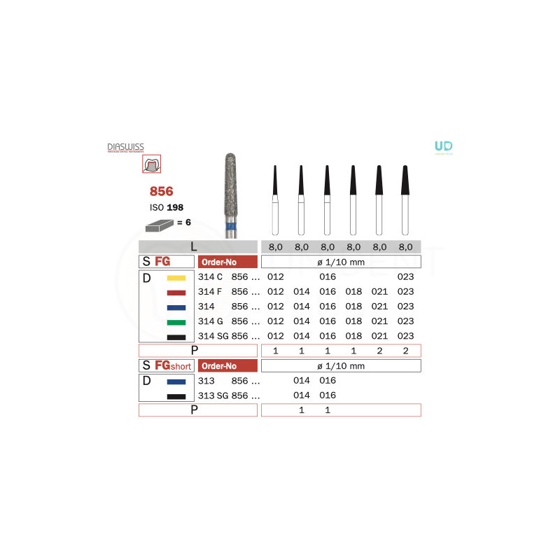 Freza diamantata 856