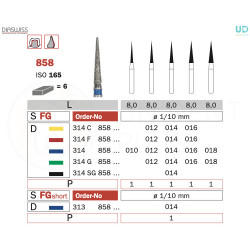 Freza diamantata 858