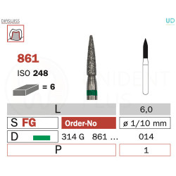 Freza diamantata 861