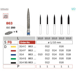Freza diamantata 863