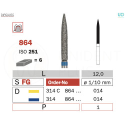 Freza diamantata 864