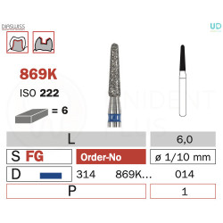 Freza diamantata 869K