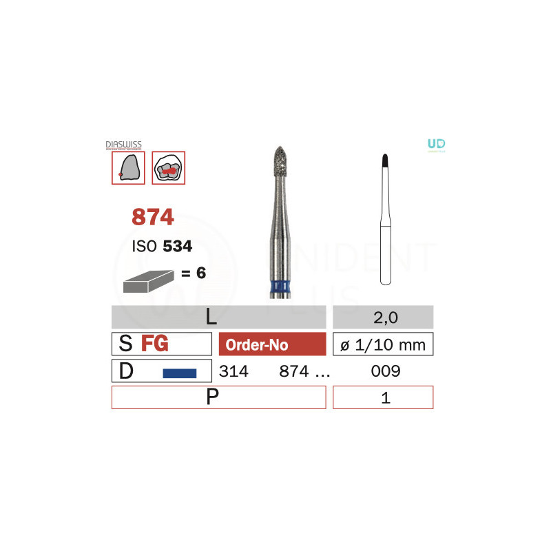 Freza diamantata 874