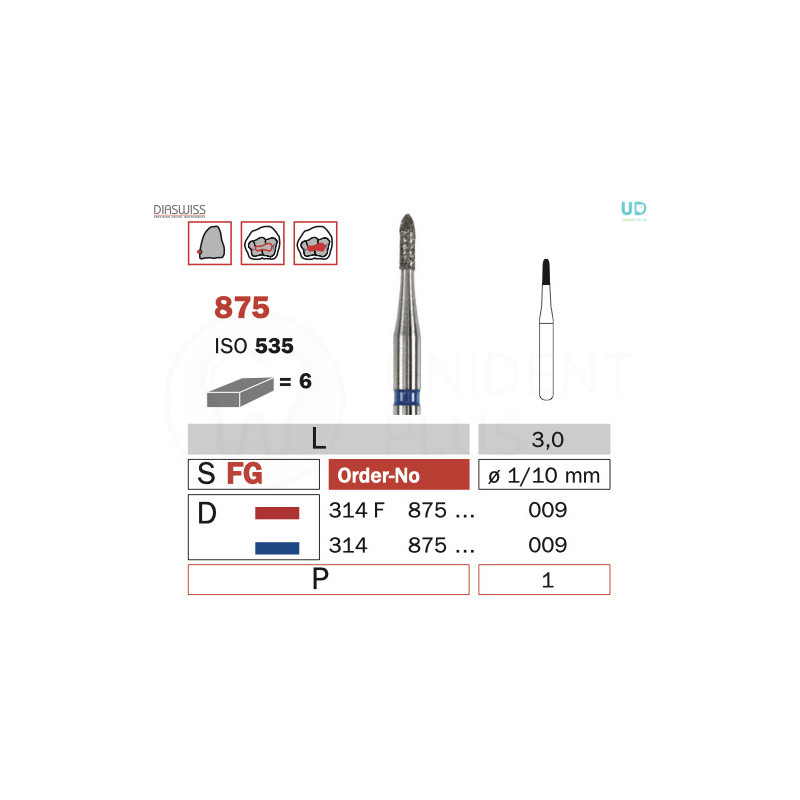Freza diamantata 875