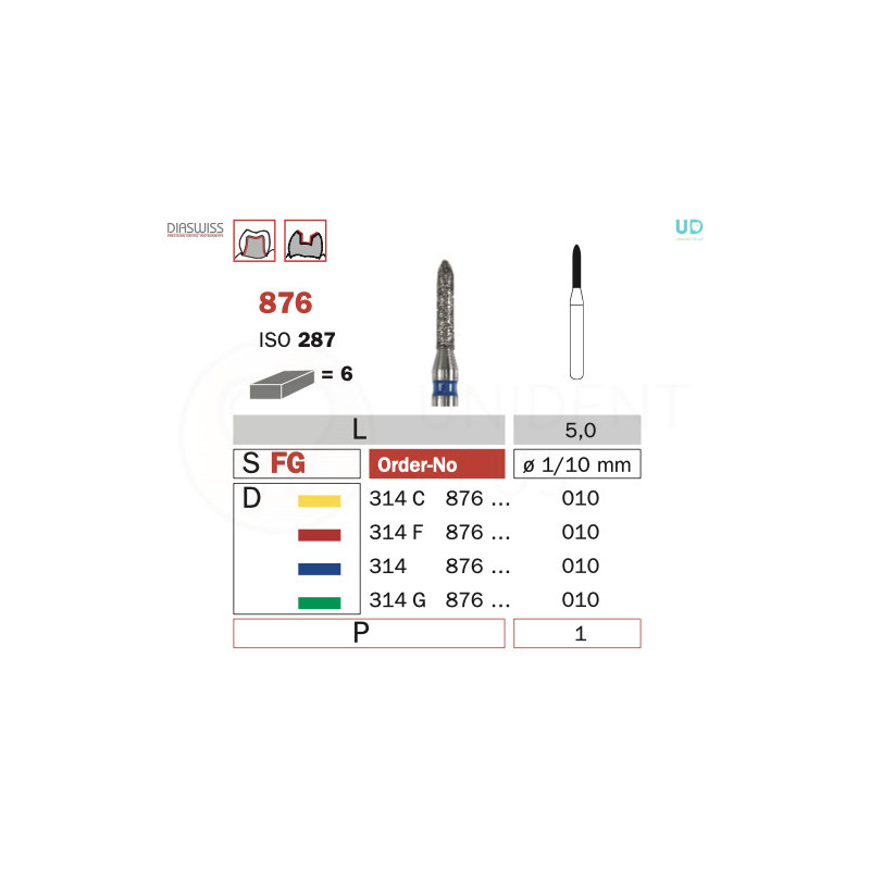 Freza diamantata 876