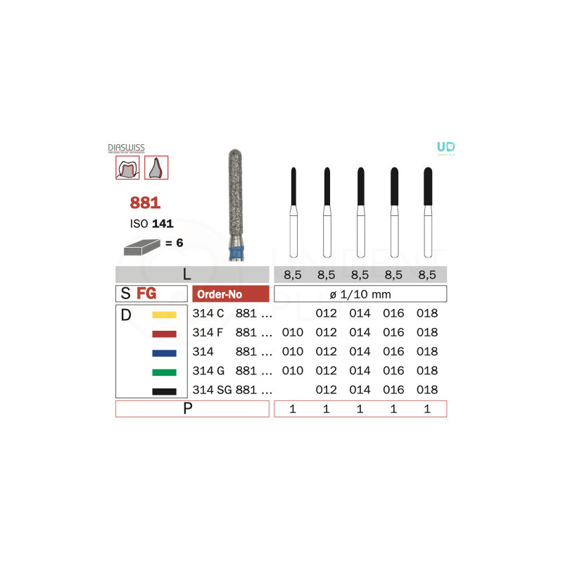 Freza diamantata 881