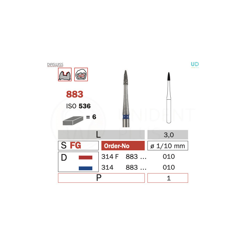 Freza diamantata 883
