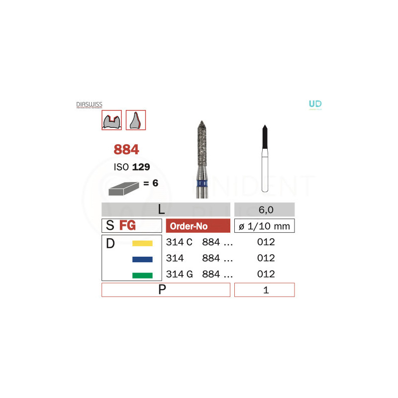 Freza diamantata 884