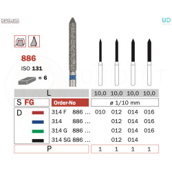 Freza diamantata 886