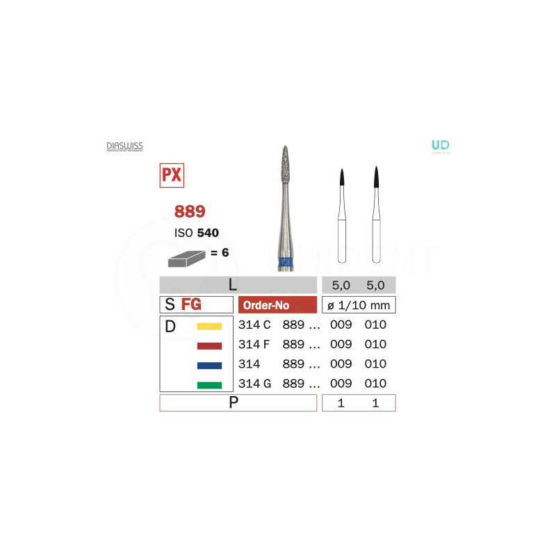 Freza diamantata 889