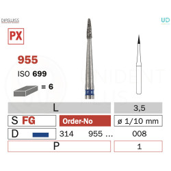 Freza diamantata 955