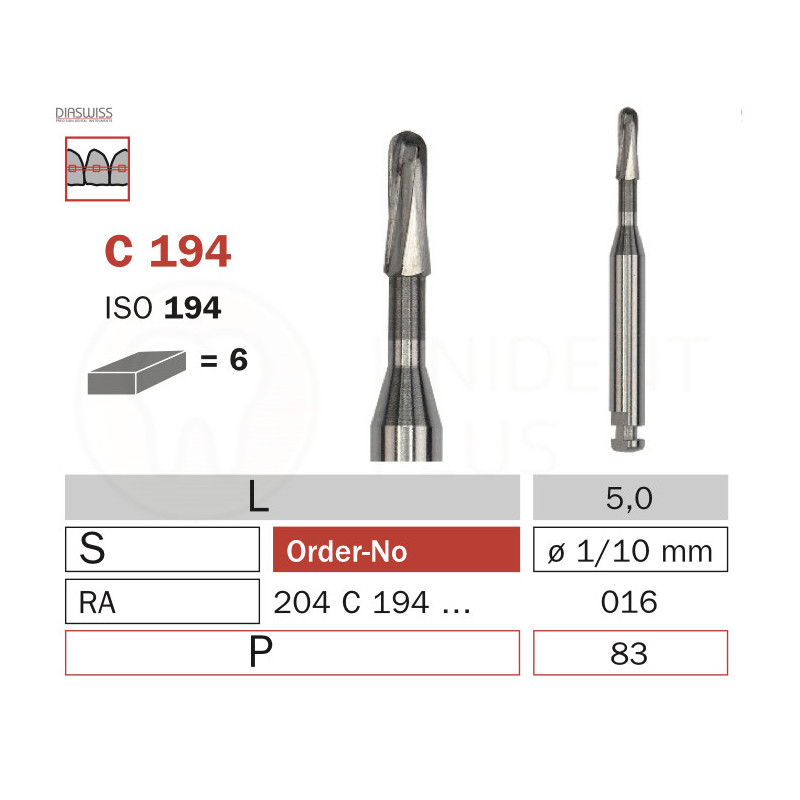 Freza ortodontica C194