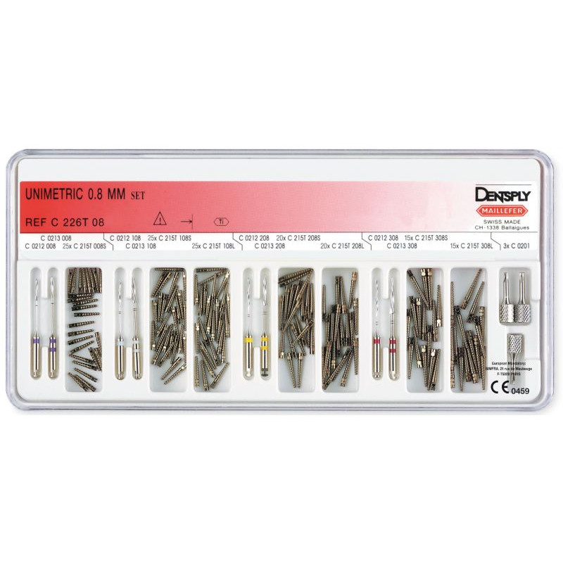 Unimetric Titanium set 0.8 mm, Densply