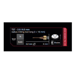 Freza Ti/CoCr T27 2,0 x 6,0...
