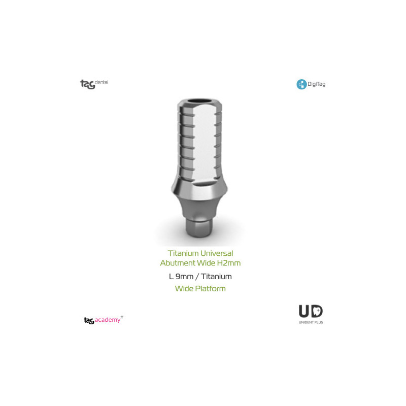 Titanium universal abutment Wide H2mm