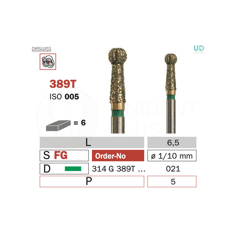 Freza zirconiu de trepanare 389T